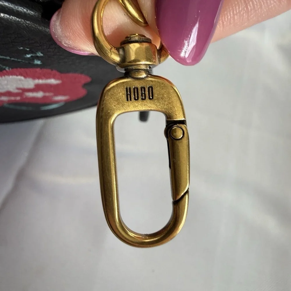 Hobo International Leather Zodiac Star Sign Virgo Pouch Bag Charm Keychain Clip